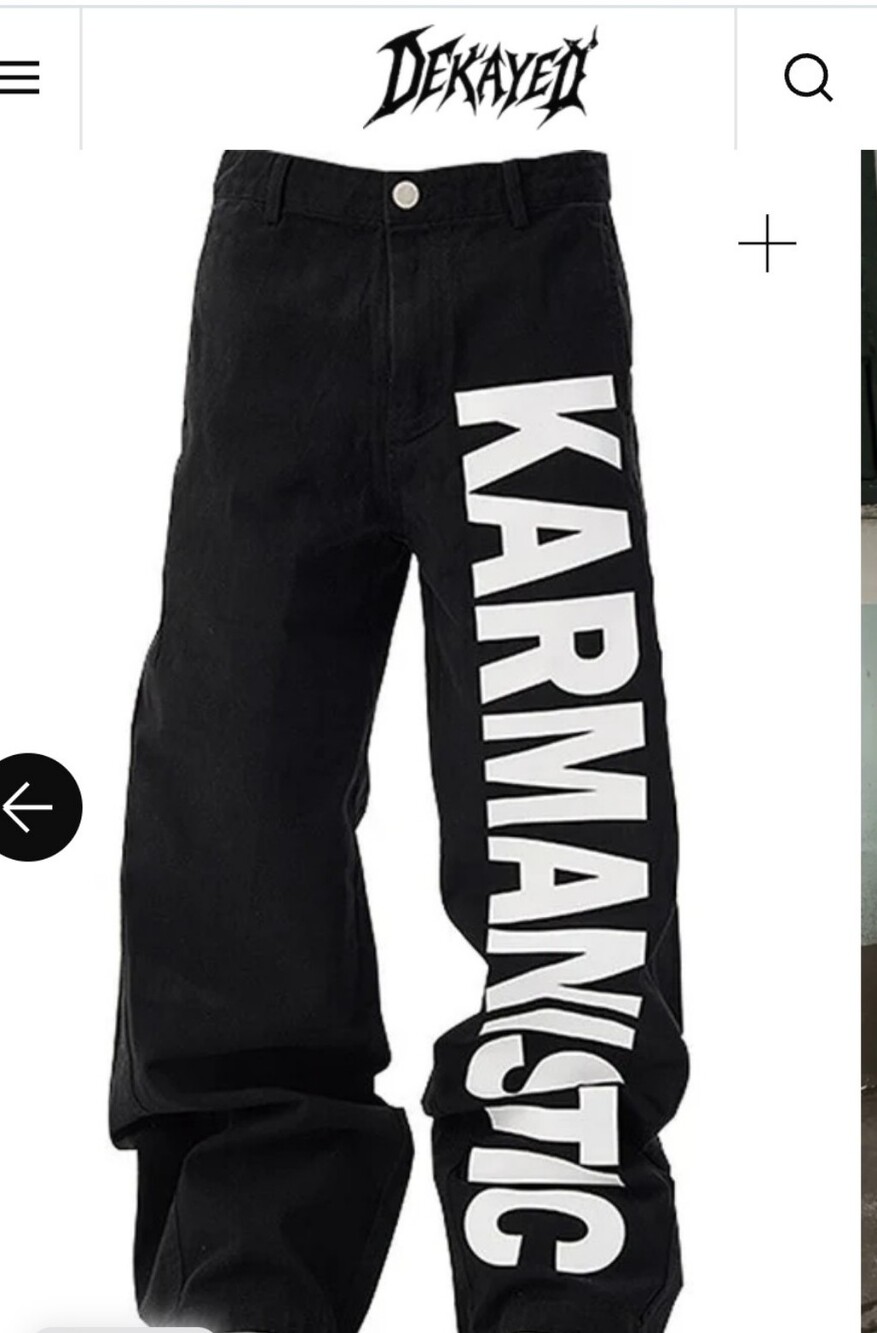 DEKAYED KARMANISTIC WIDE LEG STARIGHT JEANS STREETWEAR SIZE SMALL - Picture 2 of 16